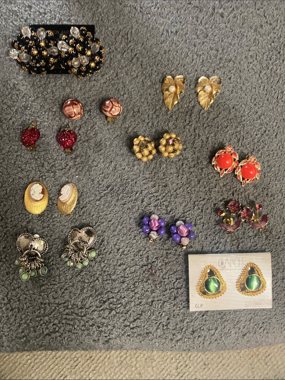 Vintage clip on earrings